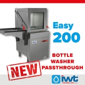The new Easy 200 bottle washer passthrough joins the IWT bottle washer family!